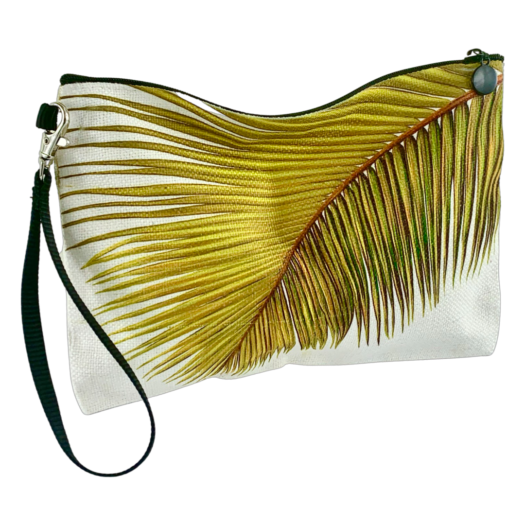 Linen Pouch Palm Leaf