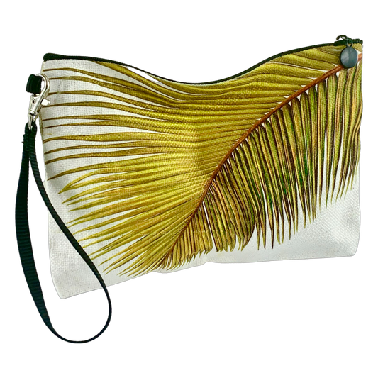 Linen Pouch Palm Leaf