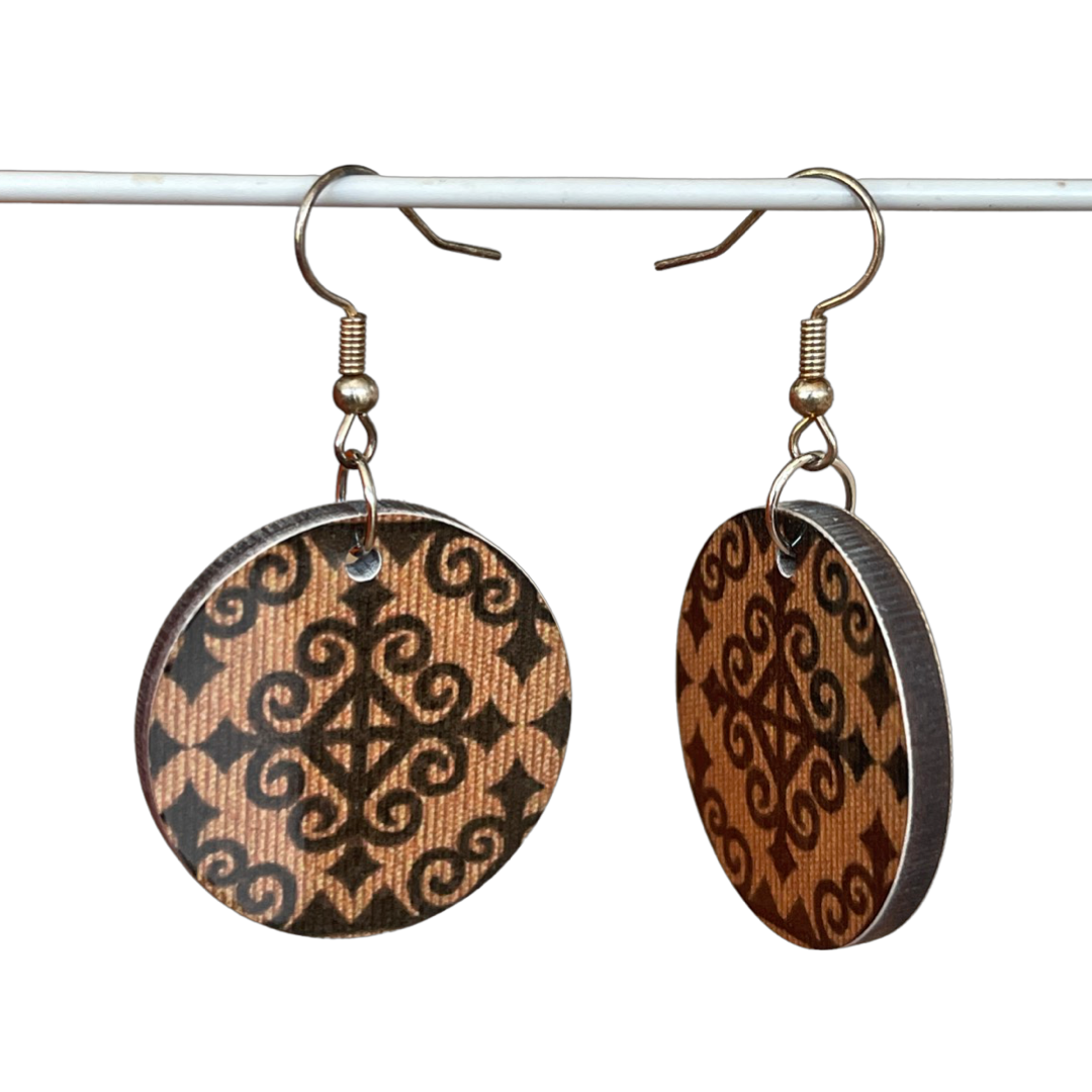 Handmade wooden earrings