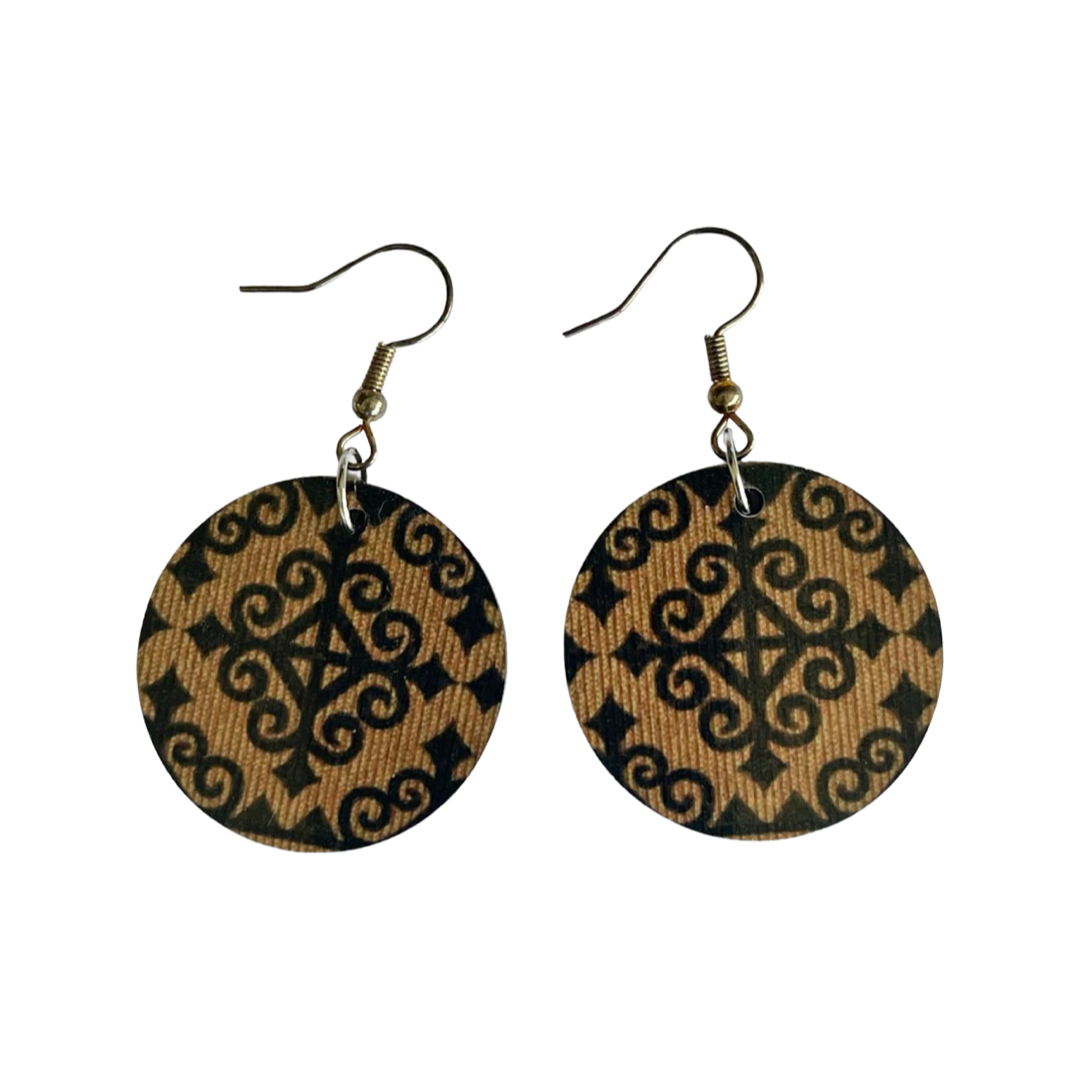 Handmade wooden earrings