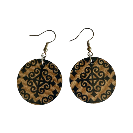 Handmade wooden earrings