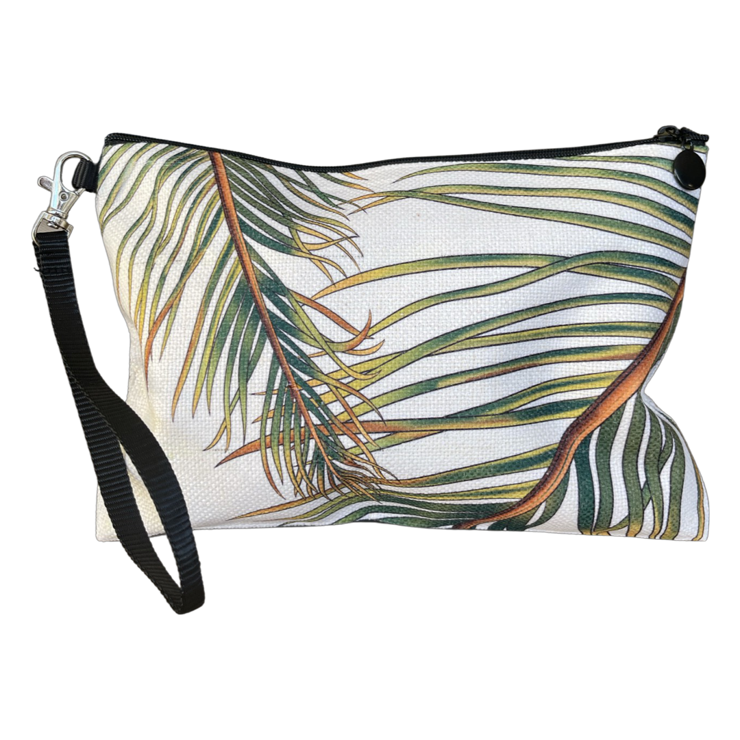 Linen Pouch Palm Double Leaf-1