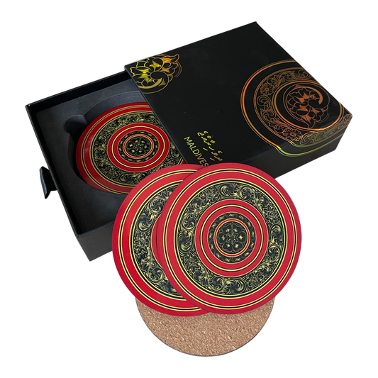 WOODEN TABLE COASTERS LUX PACK MAL (WCRND-MAL)